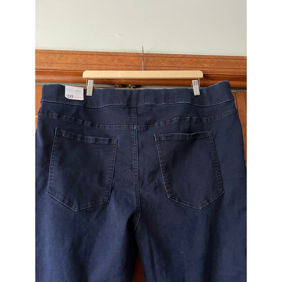 NWT Lane Bryant Women's Pull-On High-Rise Sateen Jegging Jeans Navy Blue Size 28 - Picture 8 of 13